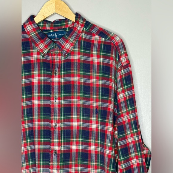 Ralph Lauren Classic Fit Plaid Flannel Shirt 3XLT Big Tall - Picture 3 of 6